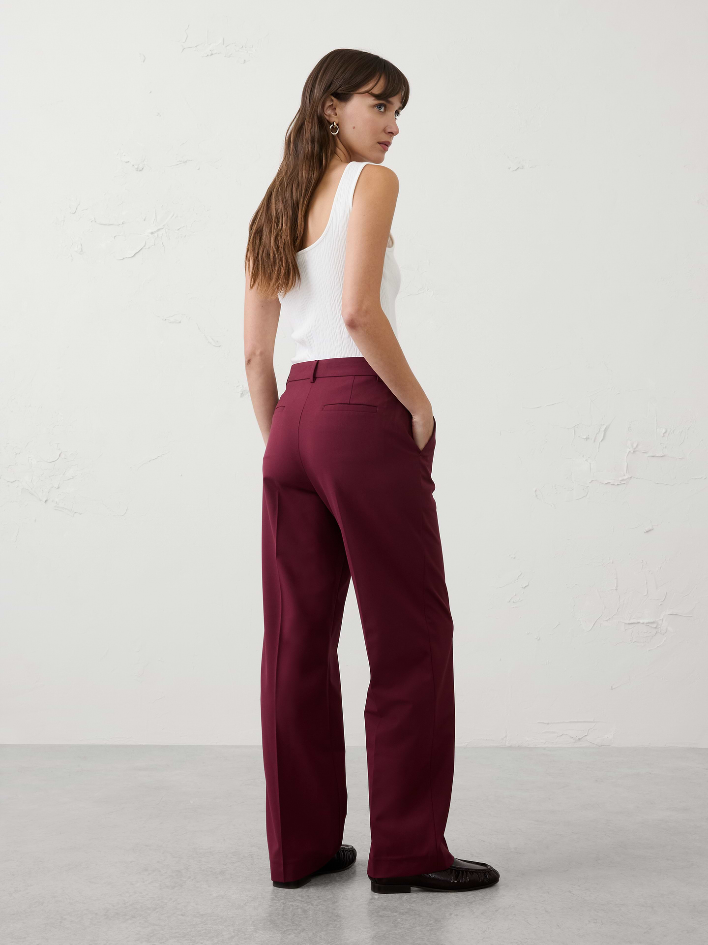 Image number 8 showing, Straight High-Rise Sculpted Trouser