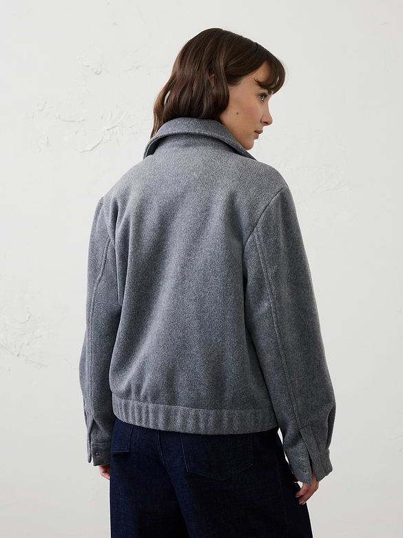 Knit Melton Short Jacket