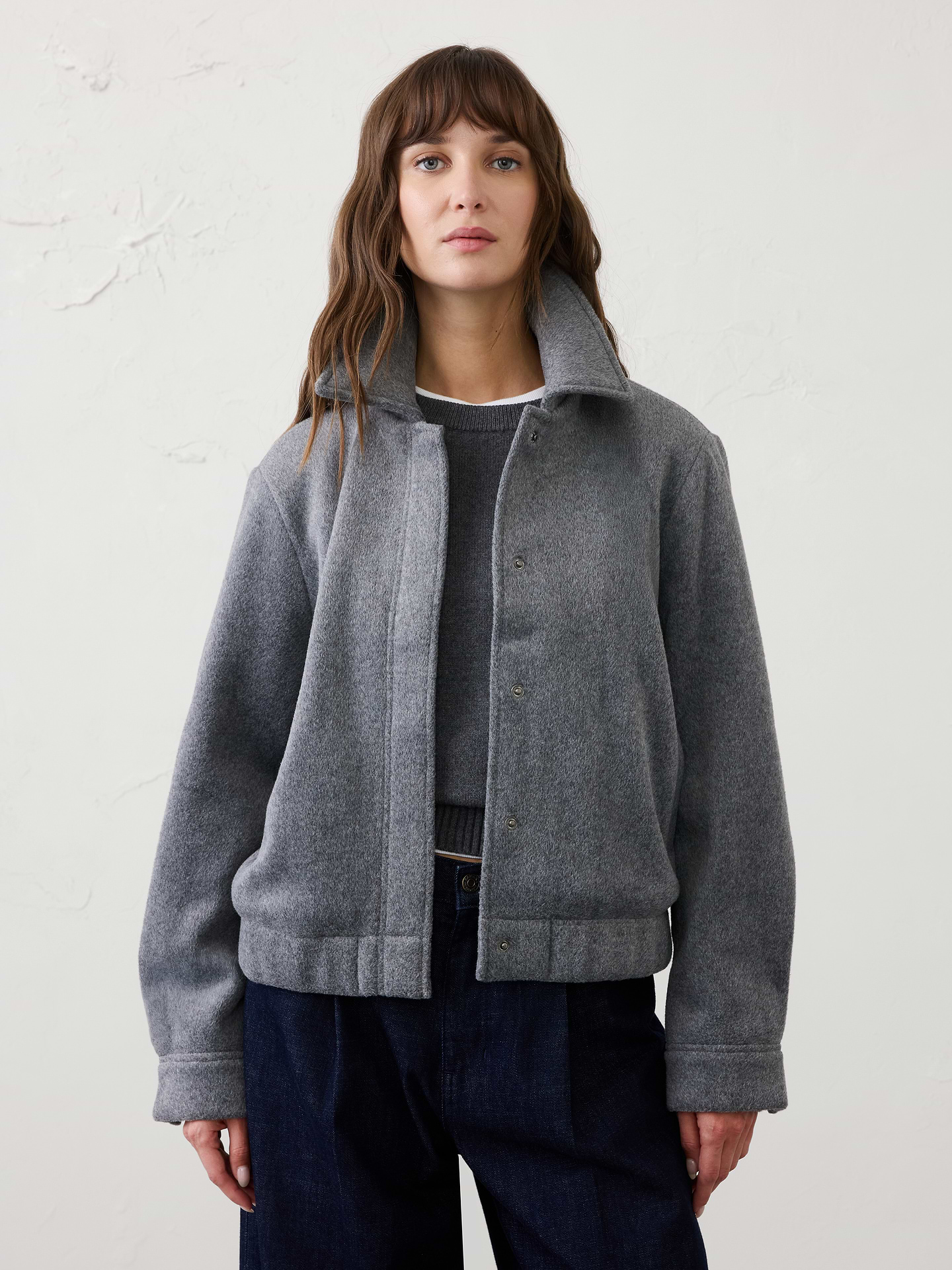 Image number 3 showing, Knit Melton Short Jacket