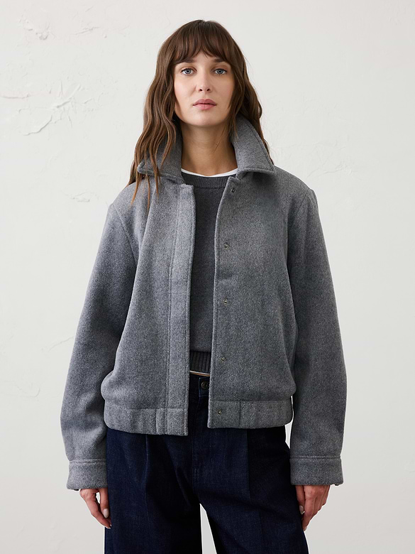 Knit Melton Short Jacket