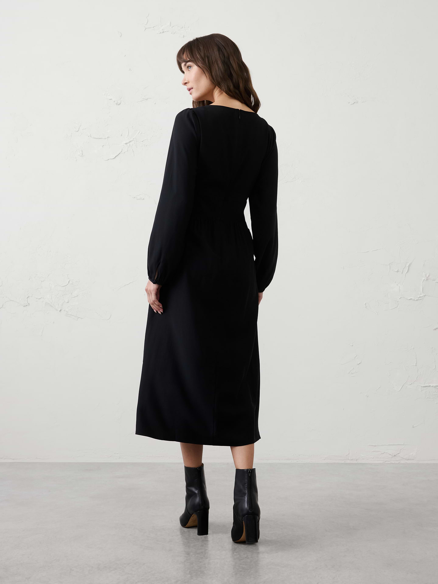 Image number 2 showing, Arched-Yoke Midi Dress
