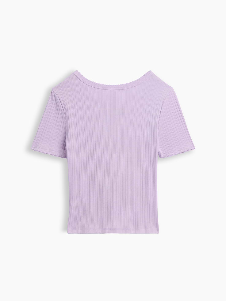 Image number 2 showing, Kids Ribbed Button-Front Top