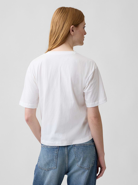 Relaxed Gap Mini Logo T-Shirt