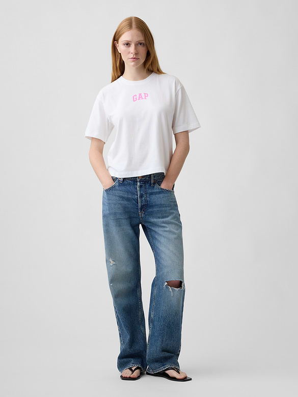 Relaxed Gap Mini Logo T-Shirt