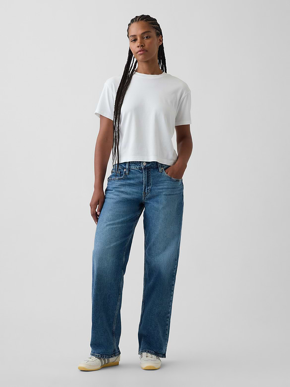 Jean ample profilé années 90 à taille basse