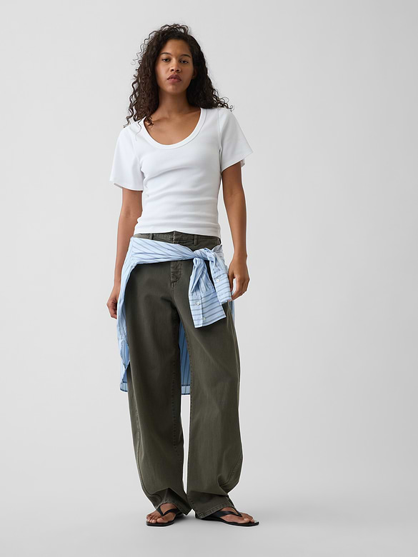 Rib Scoop T-Shirt
