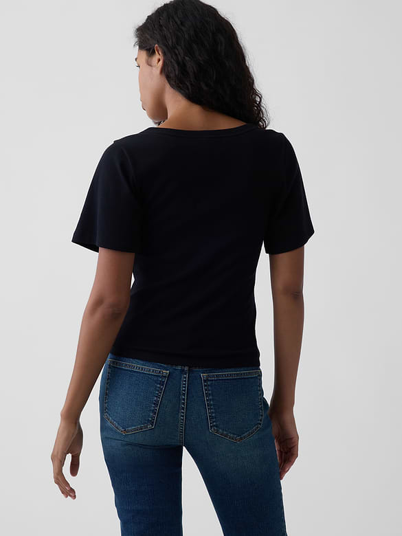Rib Scoop T-Shirt