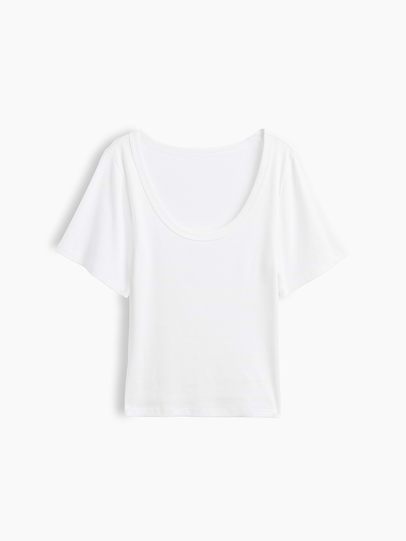 Rib Scoop T-Shirt