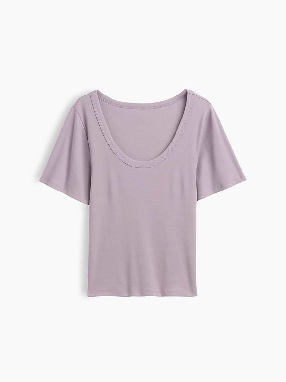 Rib Scoop T-Shirt