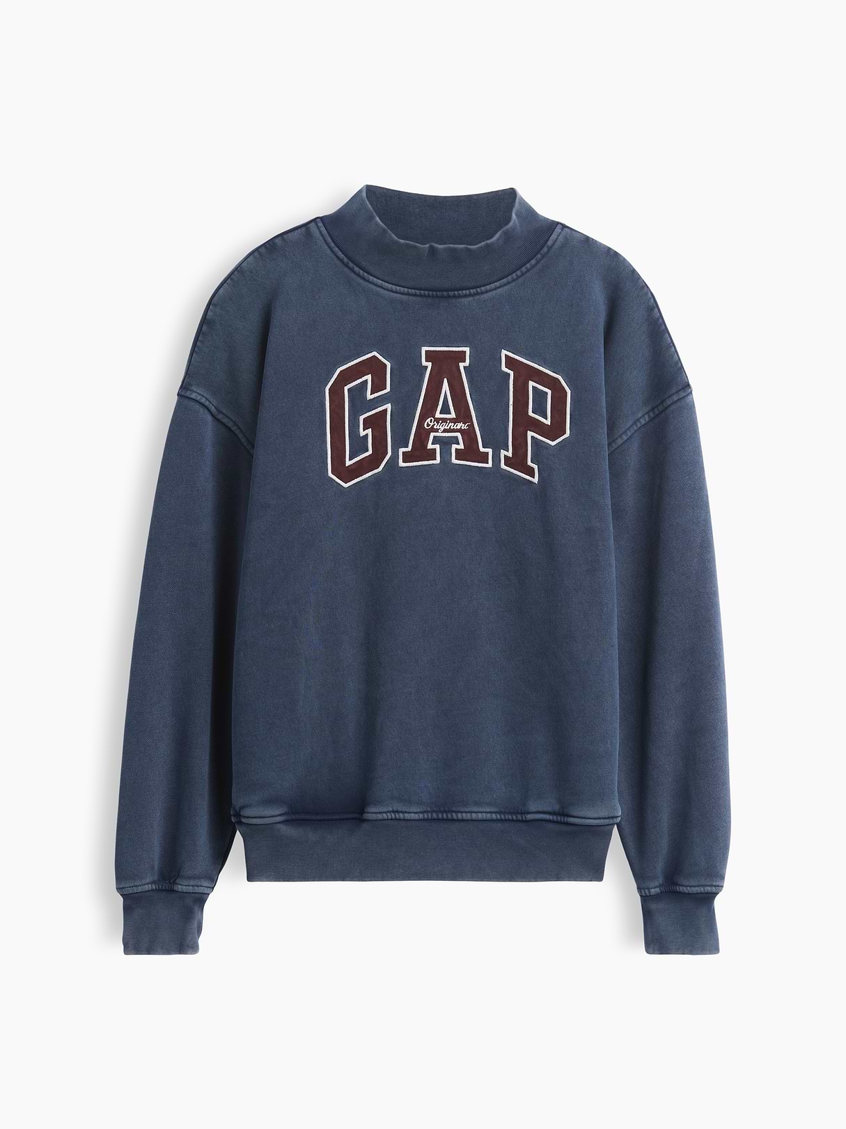VintageSoft Oversized Mockneck Logo Sweatshirt | Gap