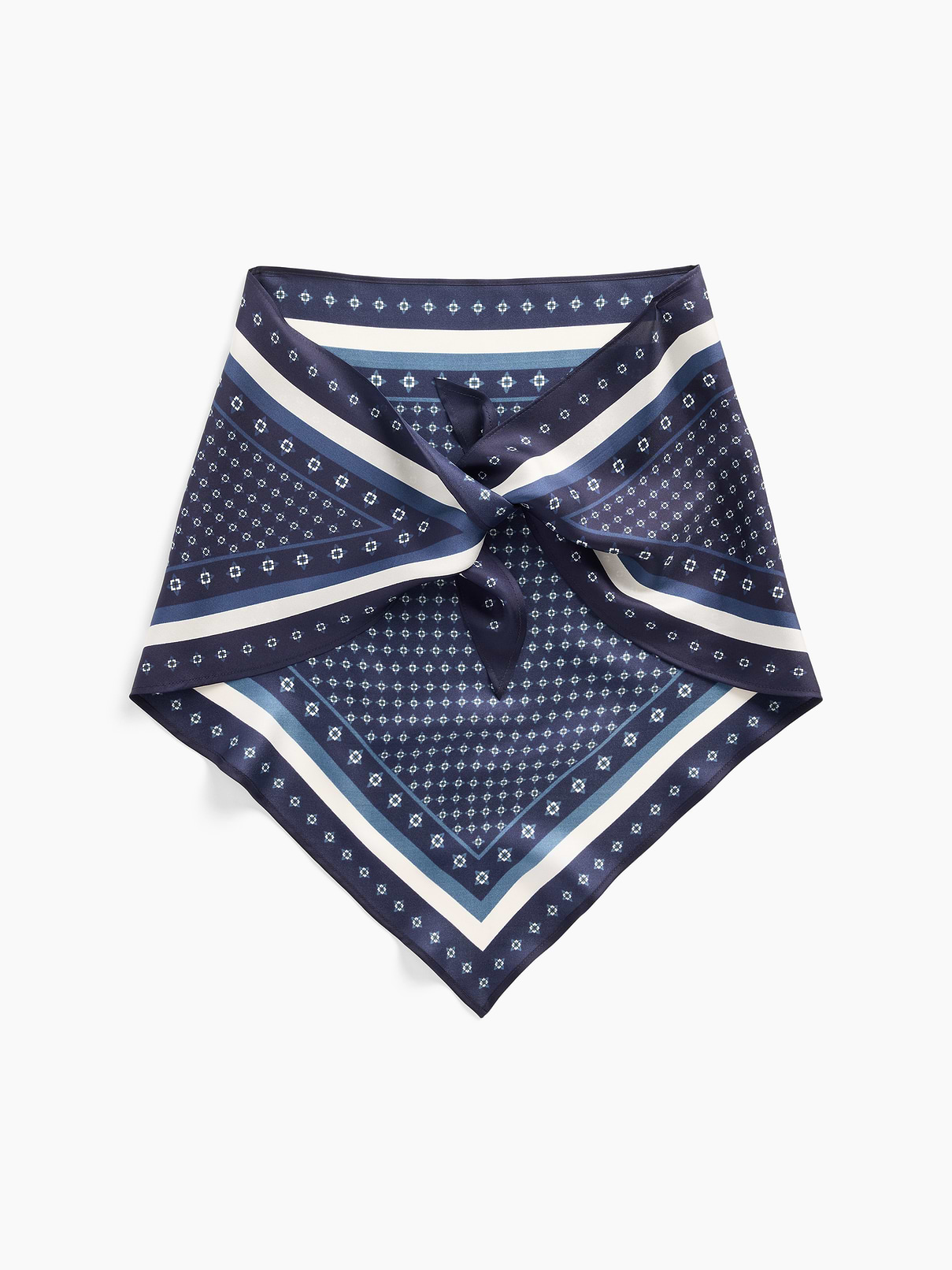Image number 1 showing, 100% Silk Oversized Triangle Bandana Scarf