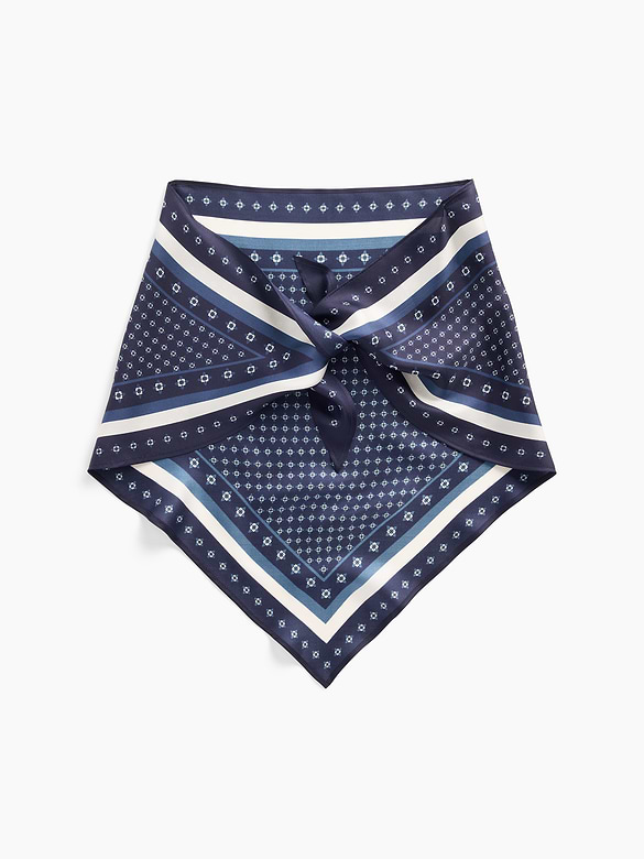 100% Silk Oversized Triangle Bandana Scarf