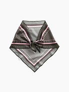 Image number 1 showing, 100% Silk Oversized Triangle Bandana Scarf