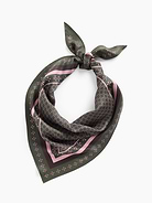Image number 3 showing, 100% Silk Oversized Triangle Bandana Scarf