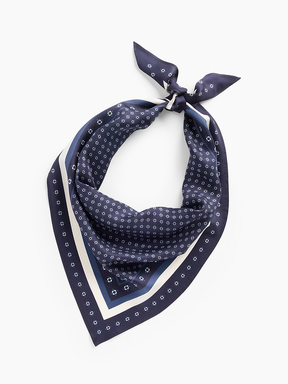 100% Silk Oversized Triangle Bandana Scarf