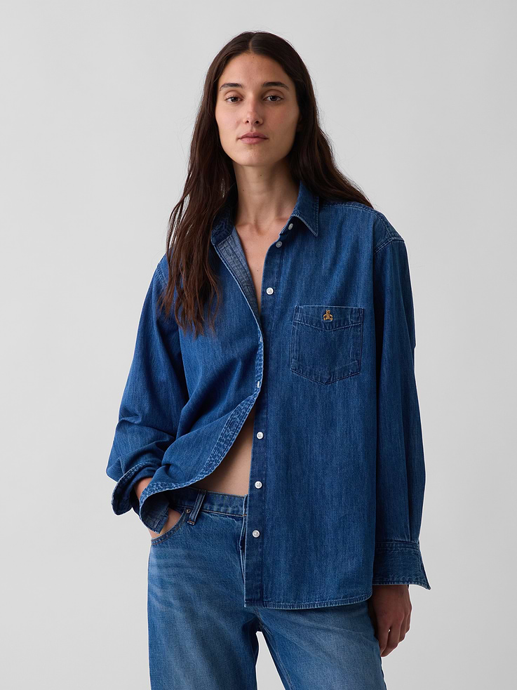 Image number 1 showing, Denim Big Shirt