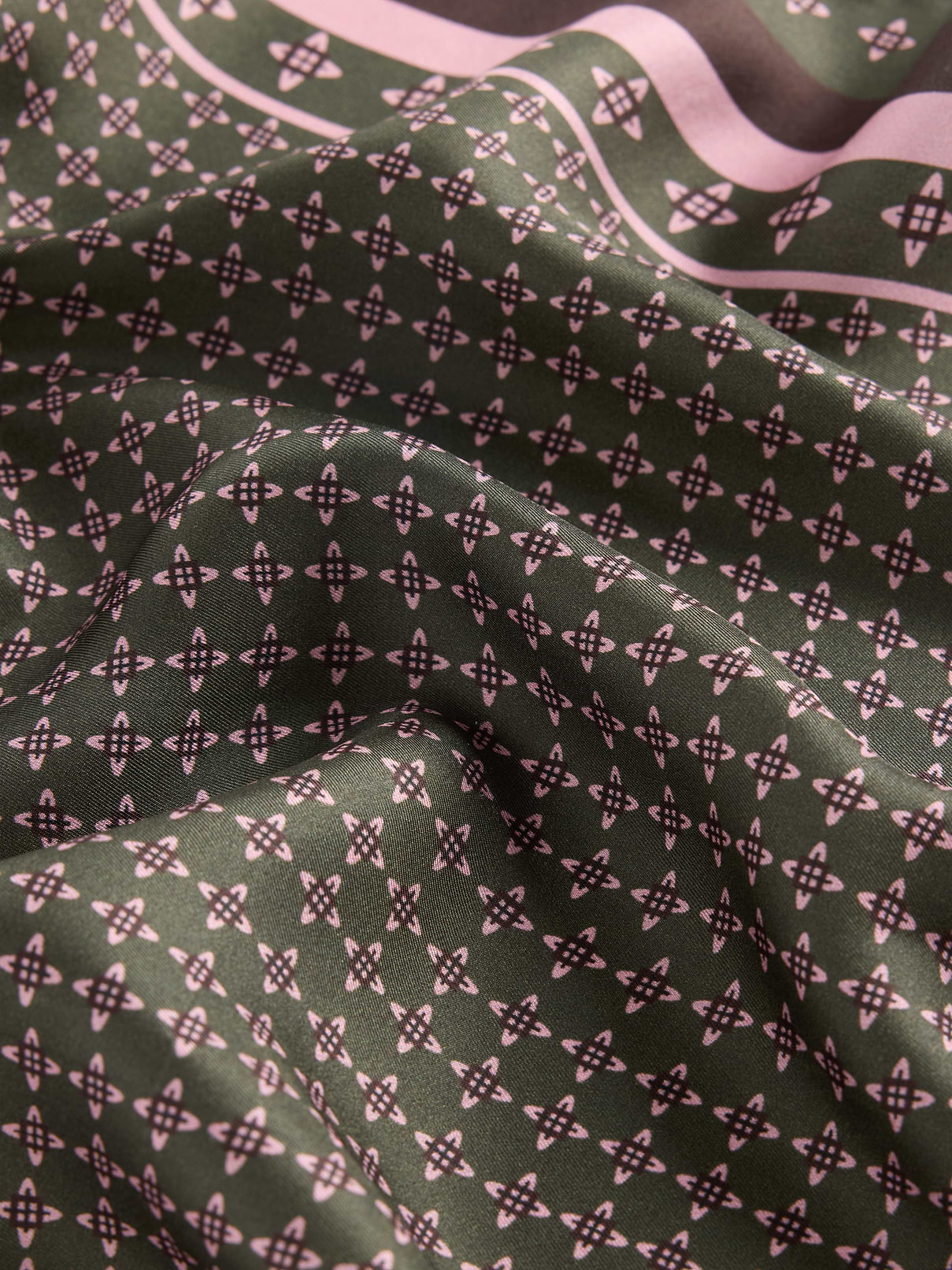 Image number 4 showing, 100% Silk Oversized Triangle Bandana Scarf