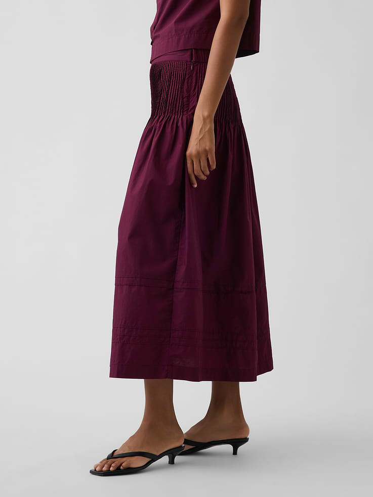 Image number 3 showing, Poplin Pintuck Maxi Skirt