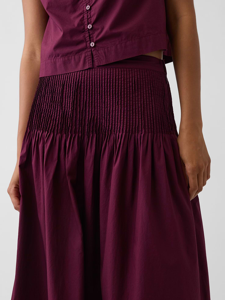 Image number 5 showing, Poplin Pintuck Maxi Skirt