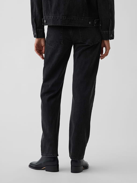 Mid Rise Straight Taper Jeans