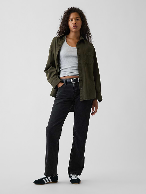 Mid Rise Straight Taper Jeans