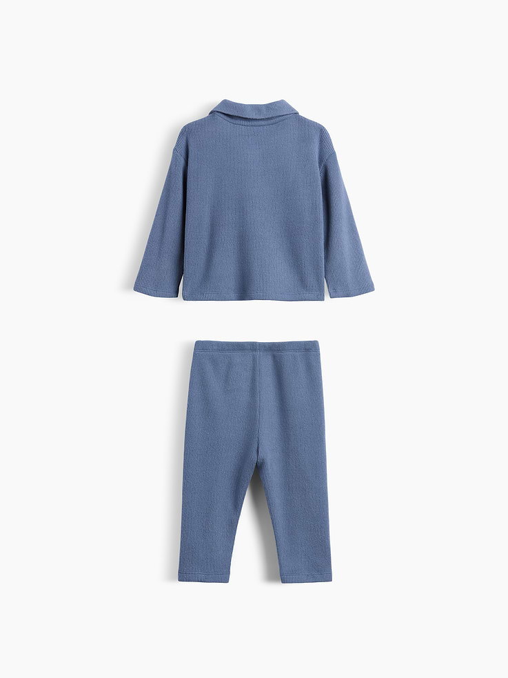 Image number 2 showing, Baby Softspun Waffle Polo Outfit Set