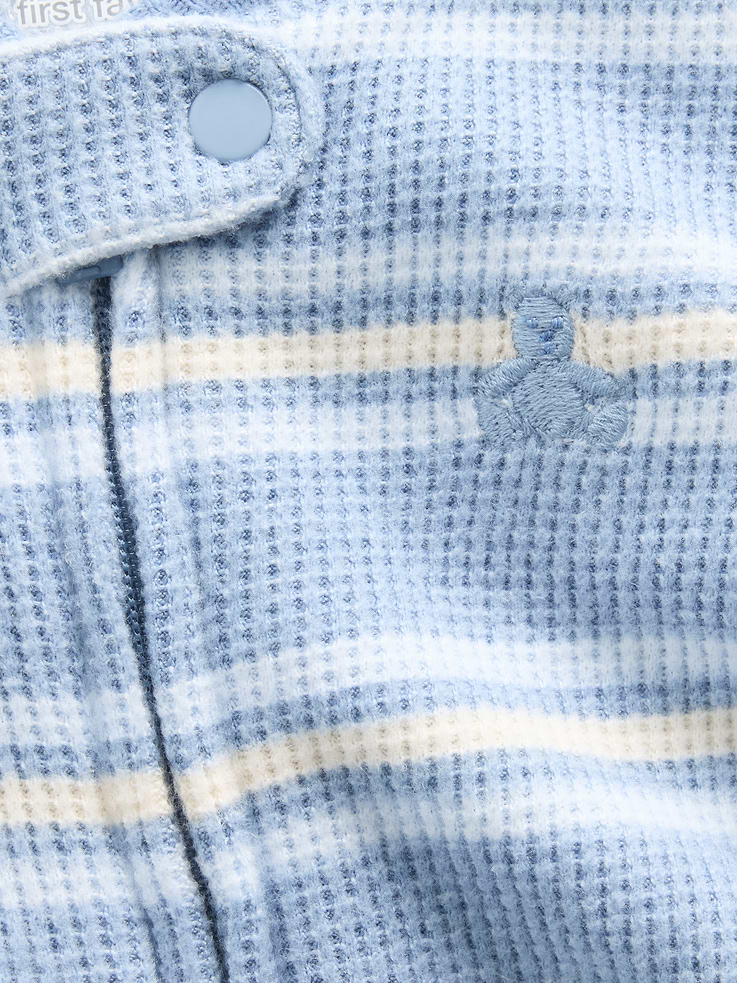 Image number 3 showing, Baby Softspun Waffle Footed One-Piece
