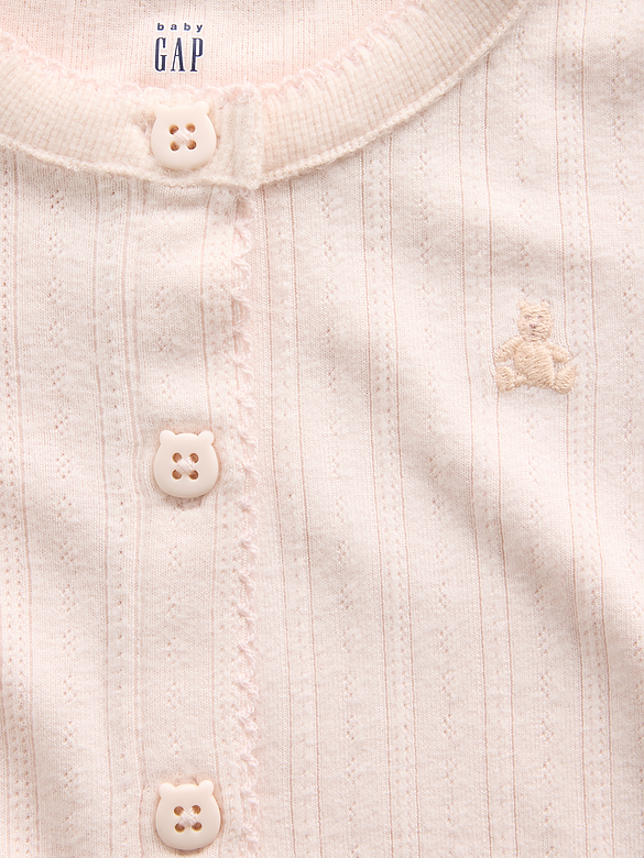 Baby Softspun Pointelle Cardigan Outfit Set