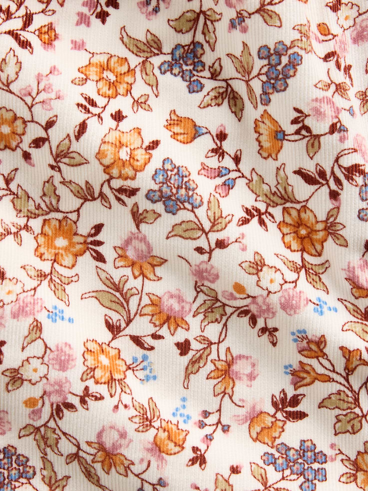 Image number 3 showing, Baby Floral Corduroy Overalls