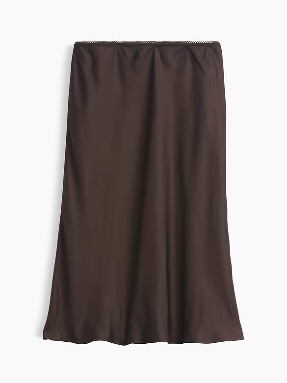 Satin Bias-Cut Skirt