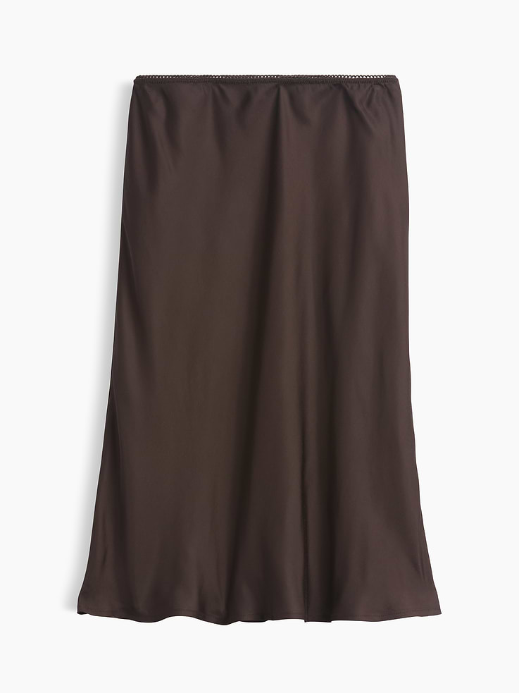 Image number 5 showing, Satin Bias-Cut Skirt