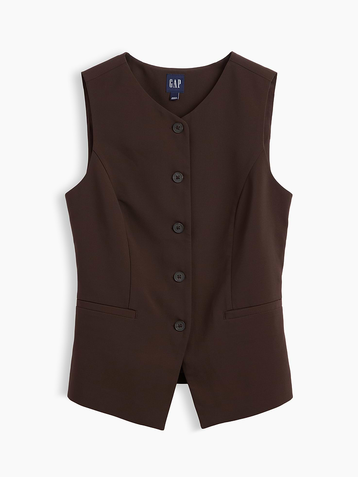 Image number 5 showing, High-Neck Longline Vest