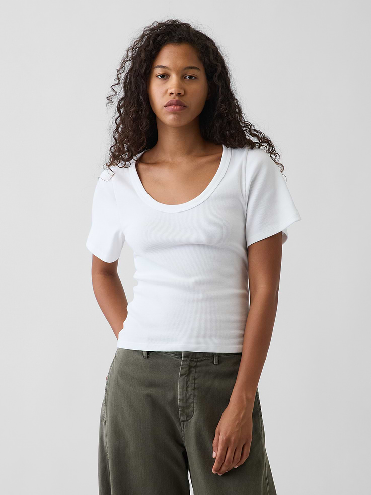 Image number 1 showing, Rib Scoop T-Shirt
