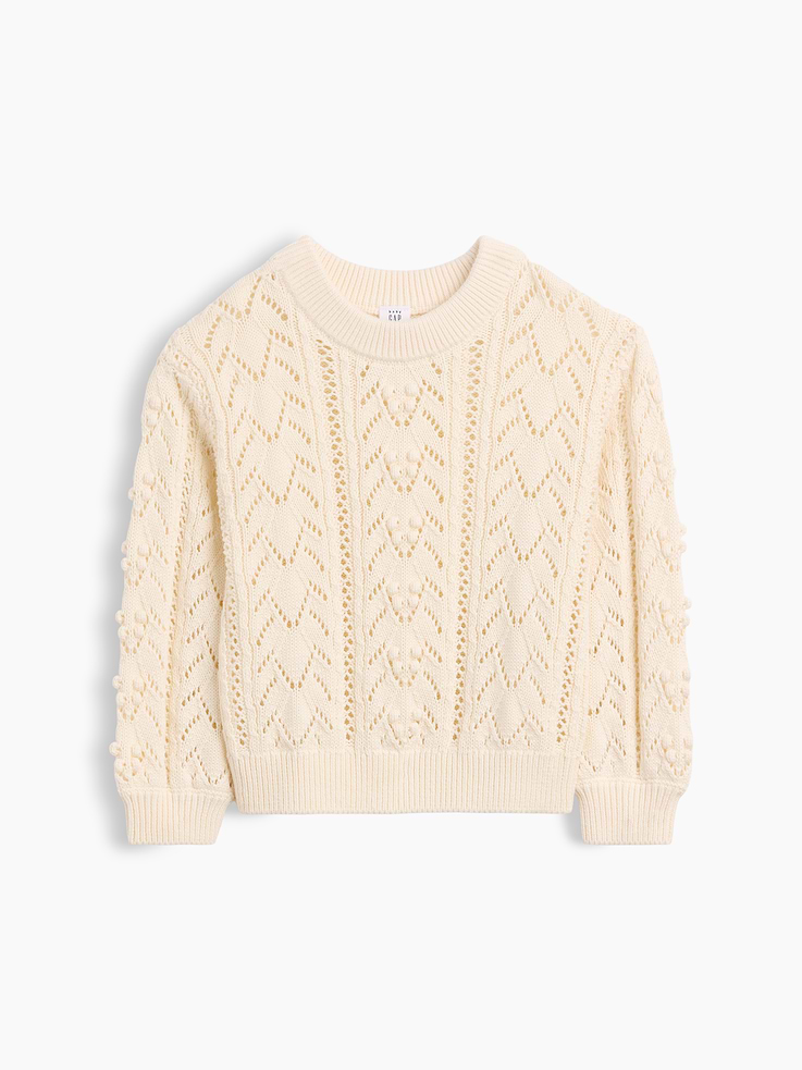 Image number 1 showing, Baby & Toddler Textured Crewneck Sweater