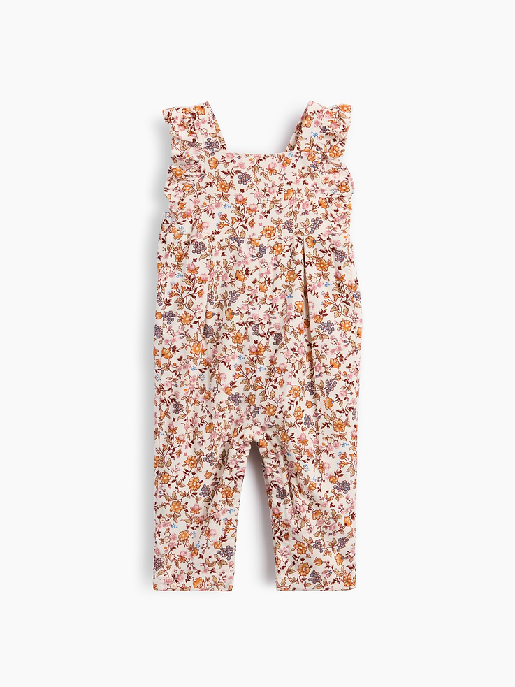 Image number 1 showing, Baby Floral Corduroy Overalls