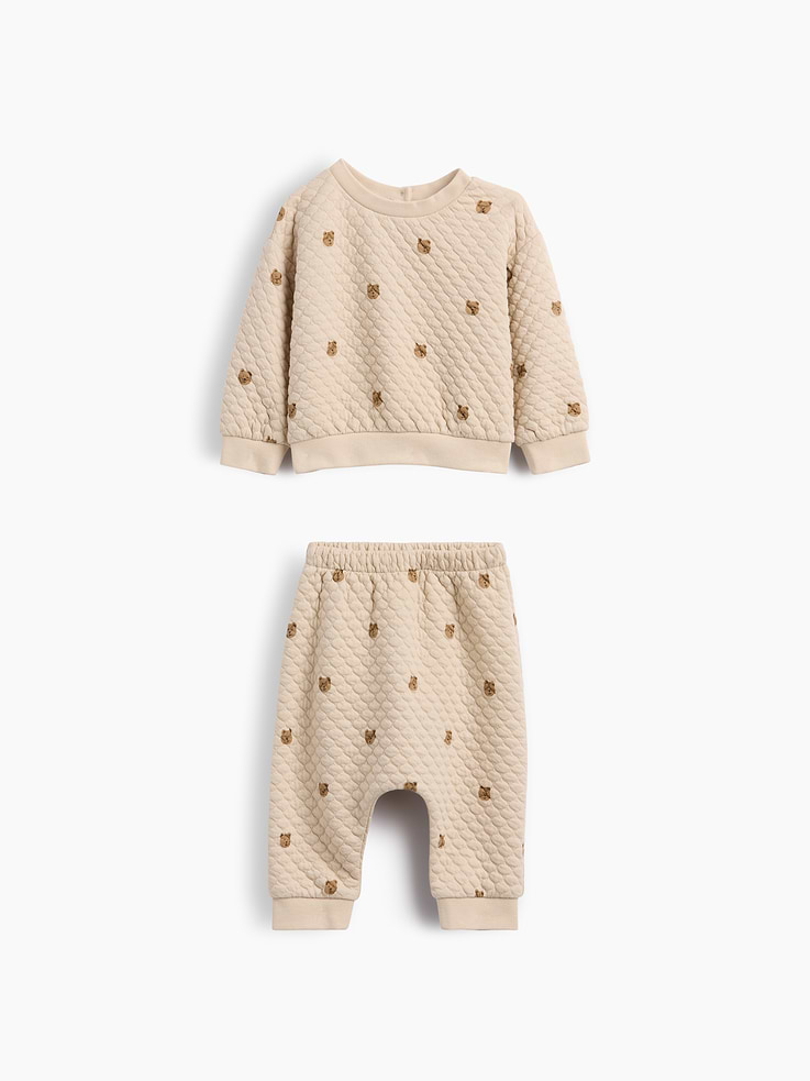 Image number 1 showing, Baby Quilted Outfit Set
