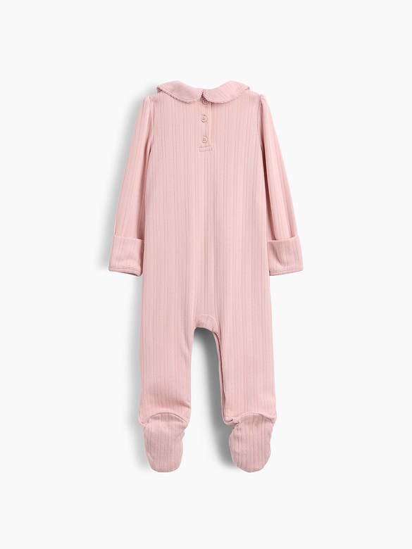 Baby Softspun Pointelle Collared One-Piece