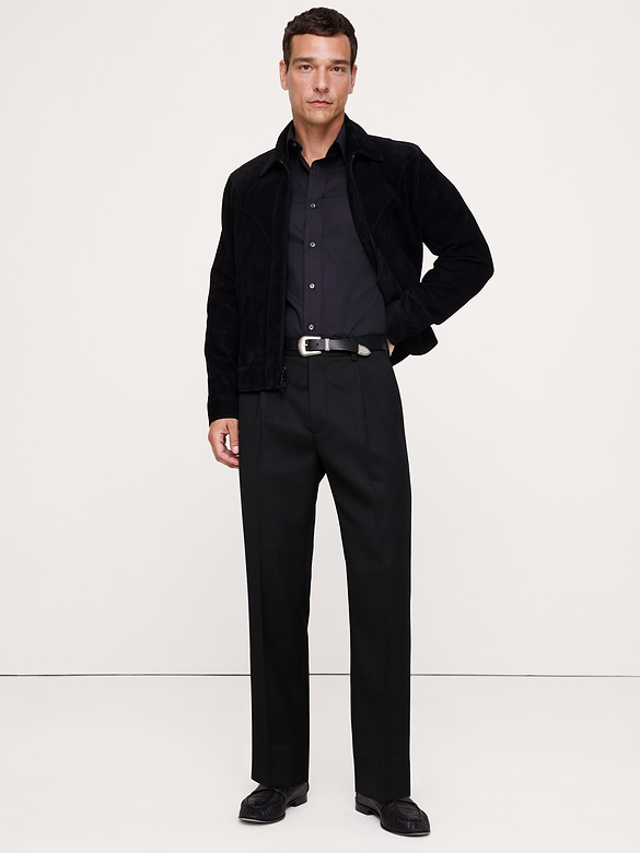 Classic Tapered Twill Dress Pant