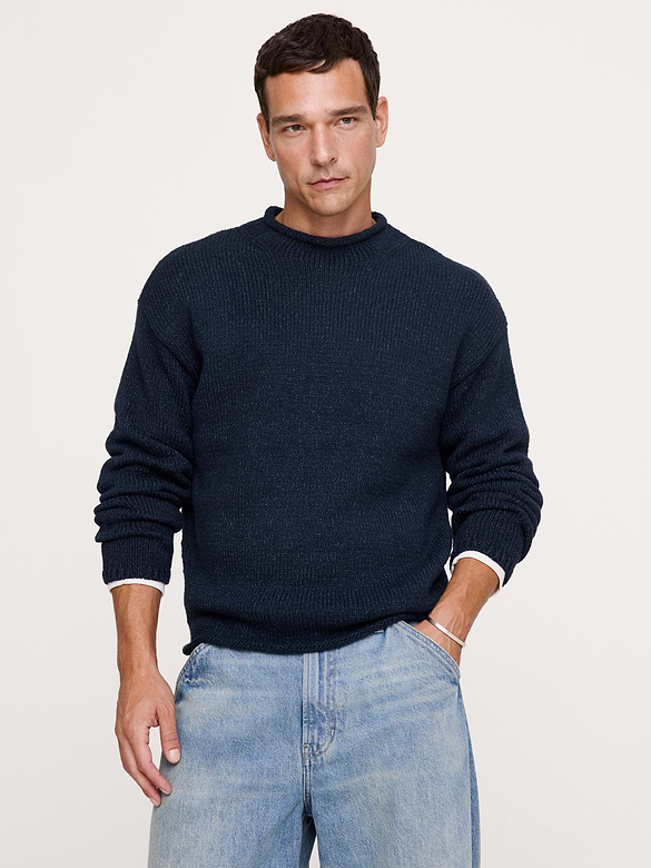 Cotton Roll-Neck Sweater