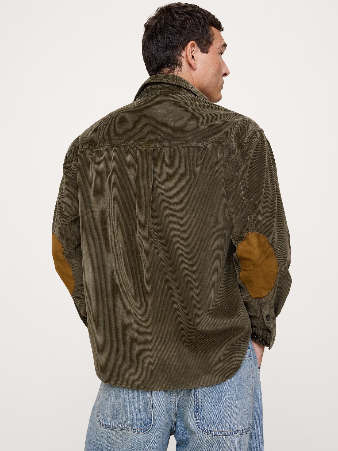Image 3 of 6, Archive Reissue Corduroy Shirt with Suede Elbow Patches