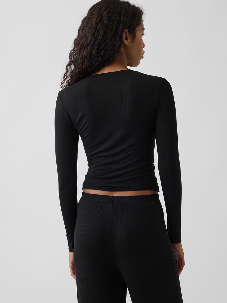 Image number 3 showing, SoftMade Modal Rib PJ Cardigan