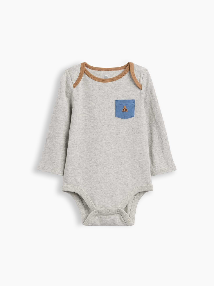 Image number 1 showing, Baby First Favorites Organic Cotton Pocket Bodysuit