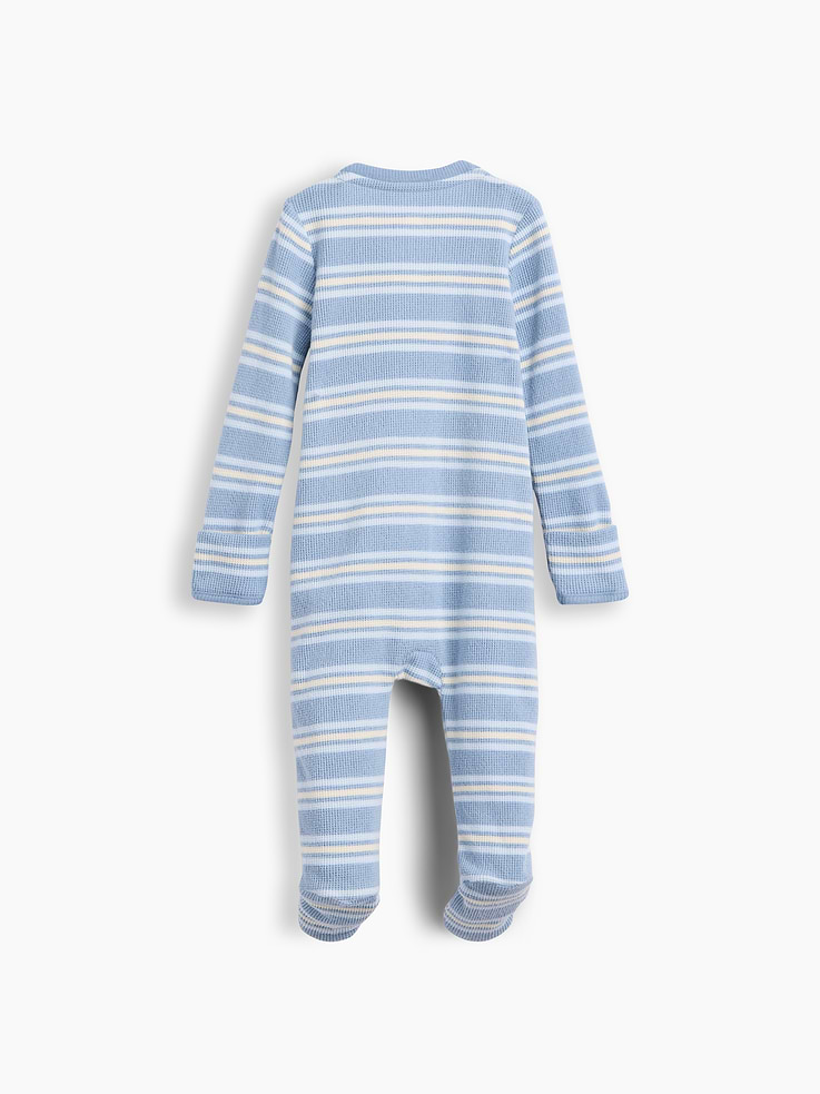 Image number 2 showing, Baby Softspun Waffle Footed One-Piece