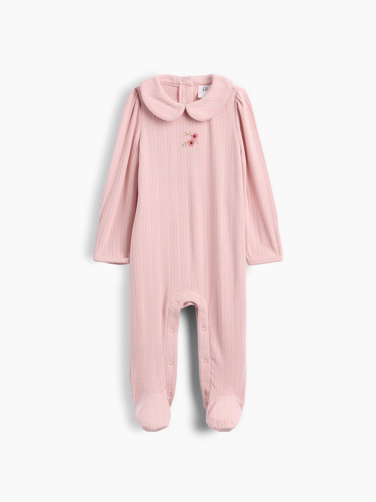 Baby Softspun Pointelle Collared One-Piece