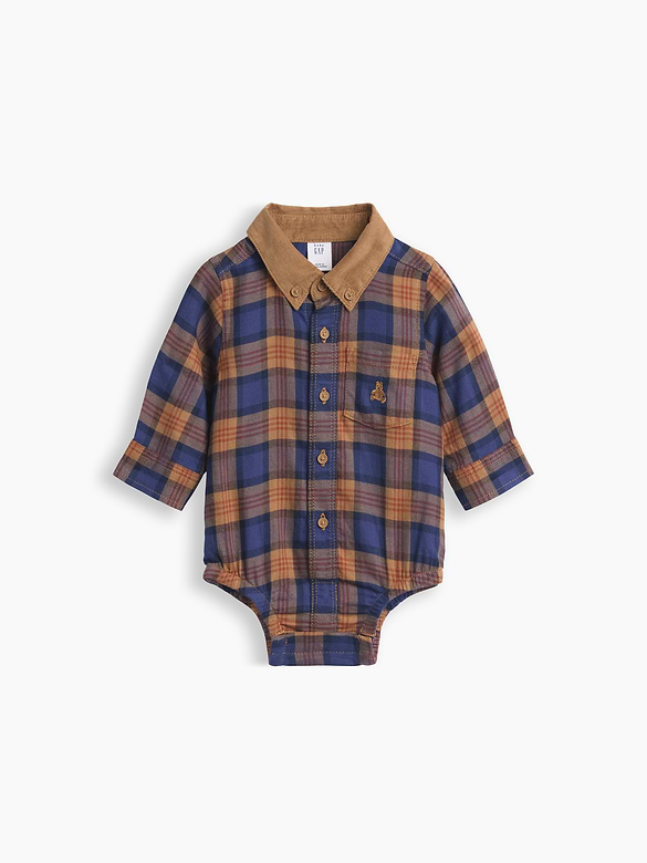 Baby Plaid Flannel Bodysuit