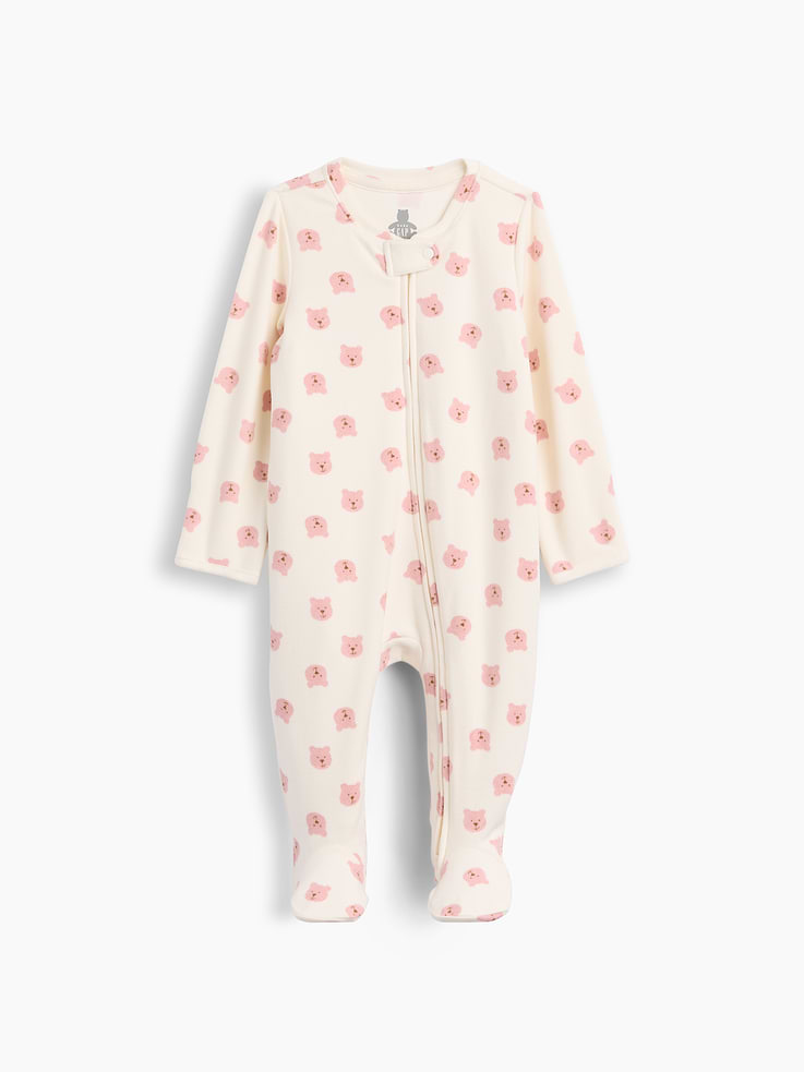 Image number 1 showing, Baby Softspun Footed One-Piece