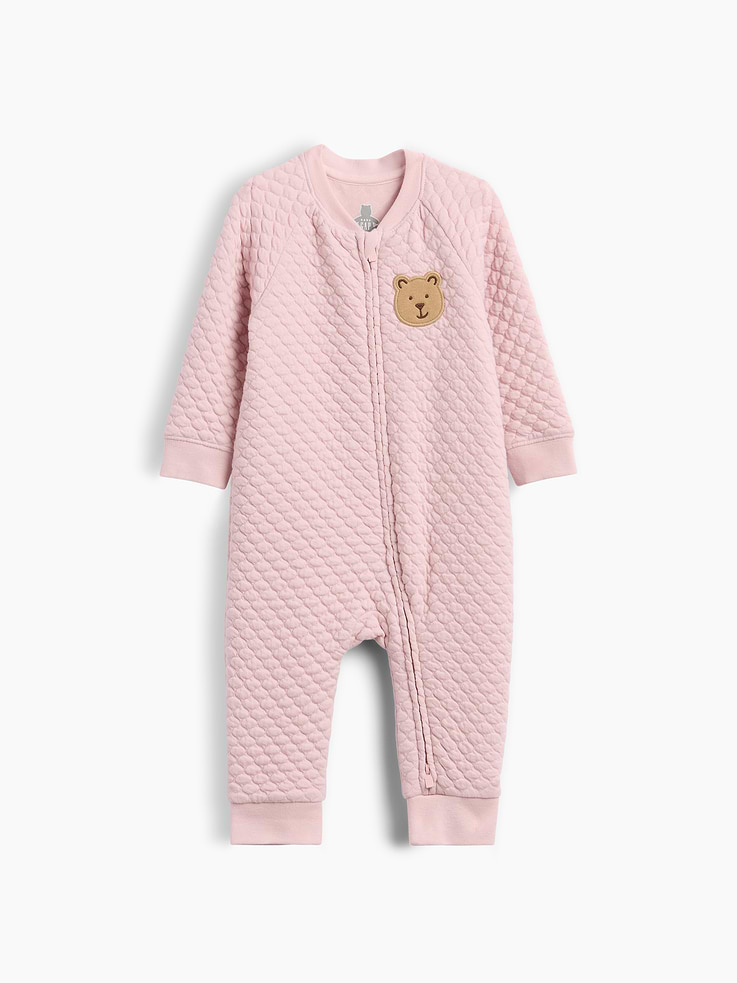 Image number 1 showing, Baby Quilted Raglan One-Piece