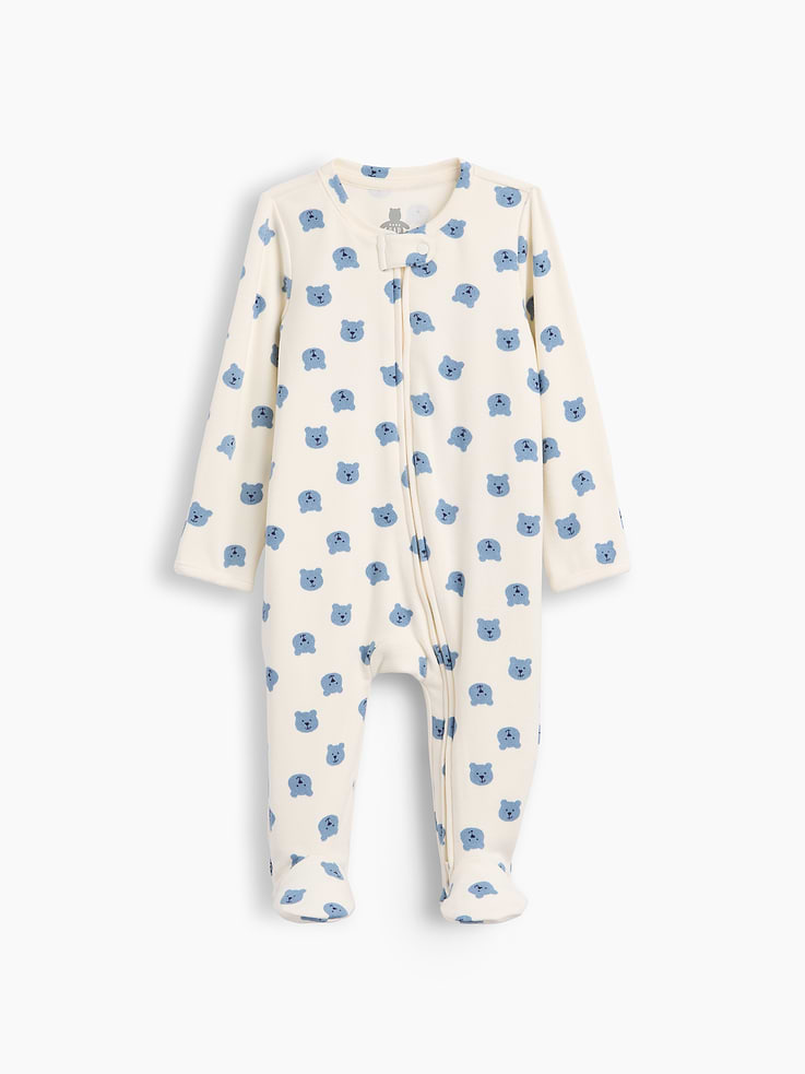 Image number 1 showing, Baby Softspun Footed One-Piece