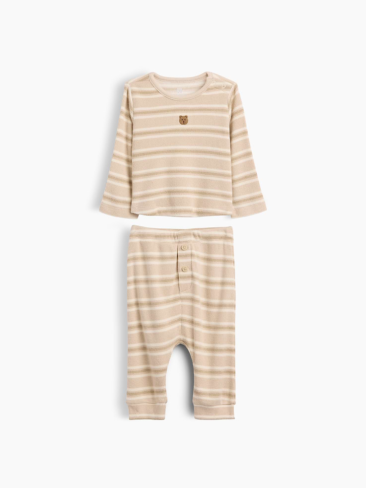 Image number 1 showing, Baby Softspun Waffle Outfit Set
