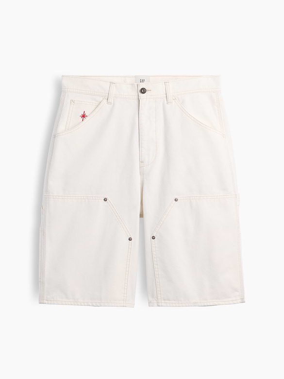 Adult Los Tacos No. 1 Canvas Denim Baggy Carpenter Shorts